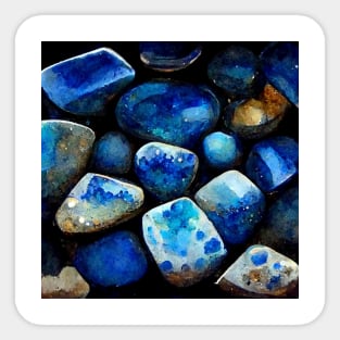 Lapis Nature Stone Blue Pebbles Sticker